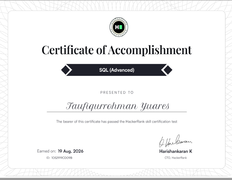 SQL (Advanced)