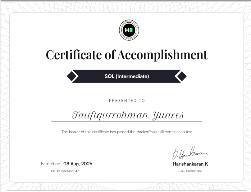 SQL (Intermediate)